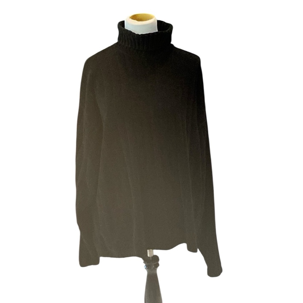 Bellini Collection Black Chenille Turtleneck Sweater